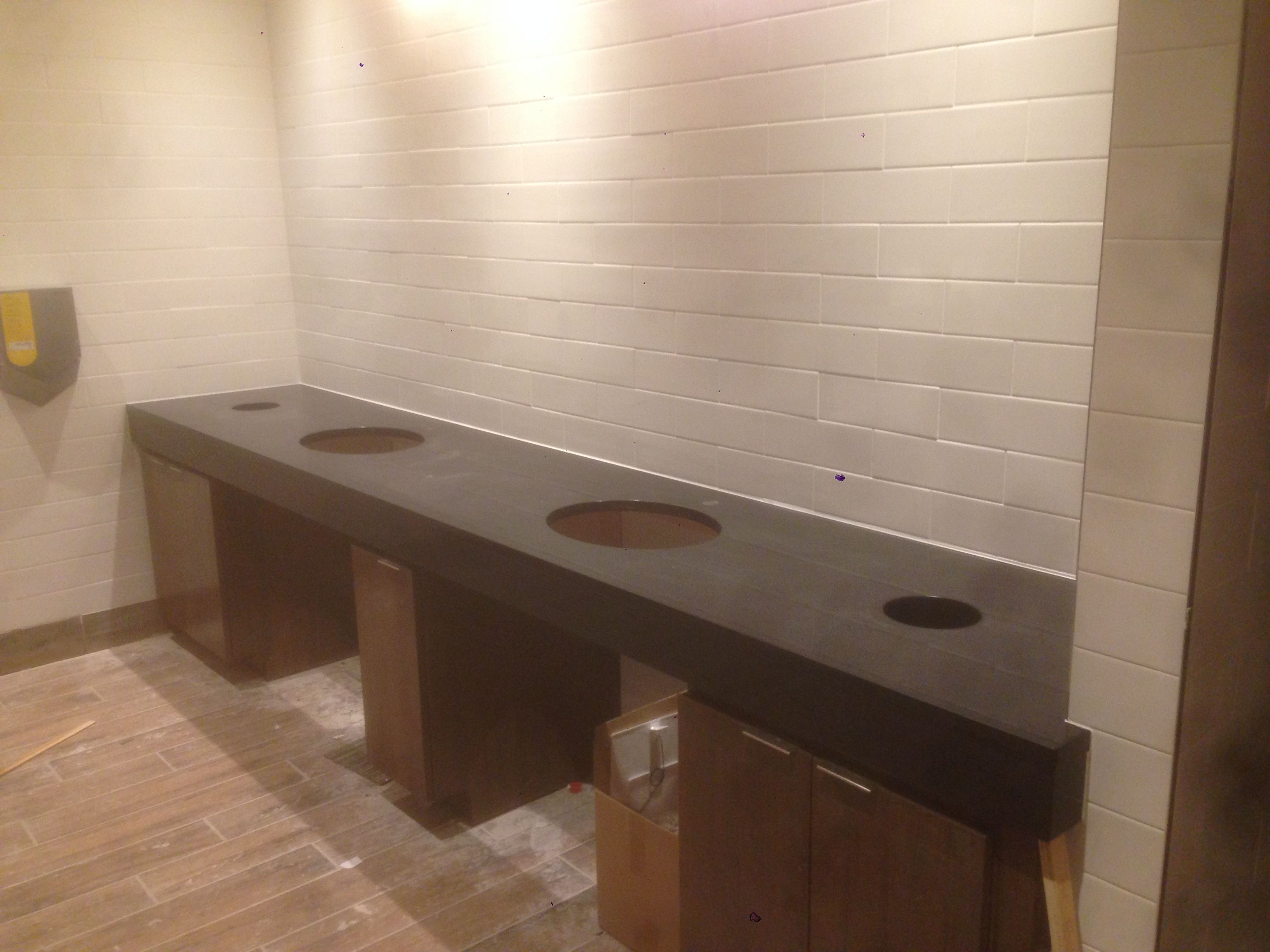 Bathroom vanity top installation — project 1
